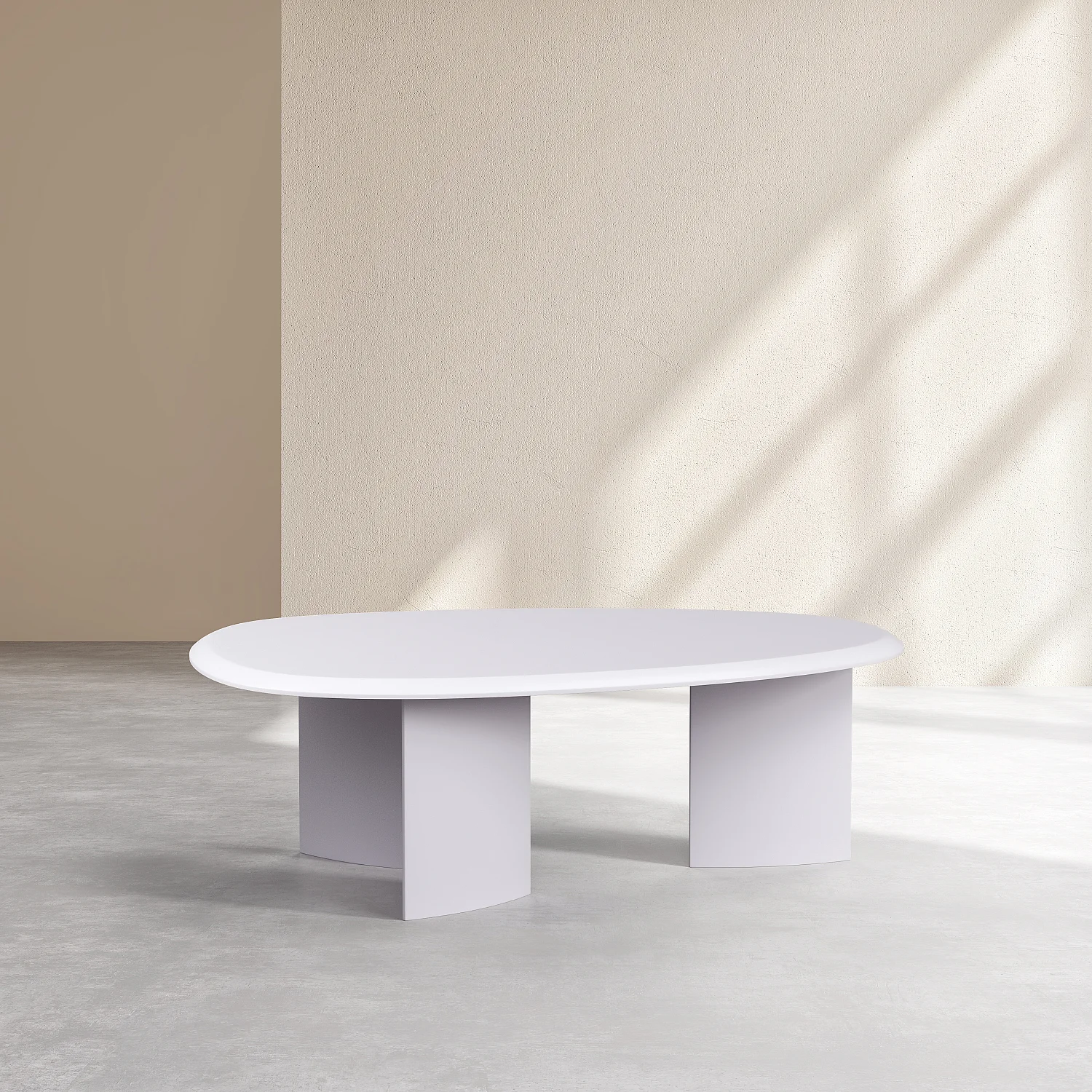 Table basse organique finition mate - Blanc polaire - 3