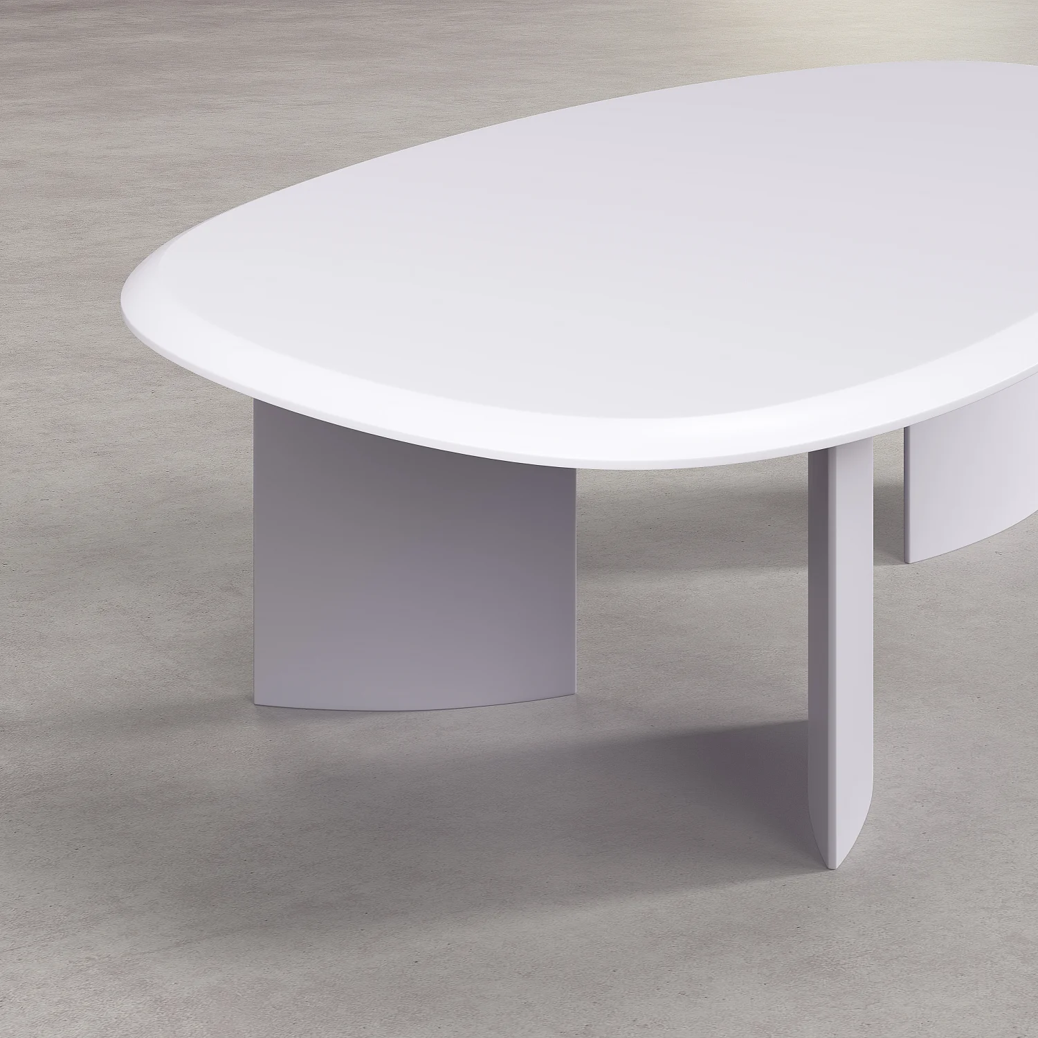 Table basse organique finition mate - Blanc polaire - 1