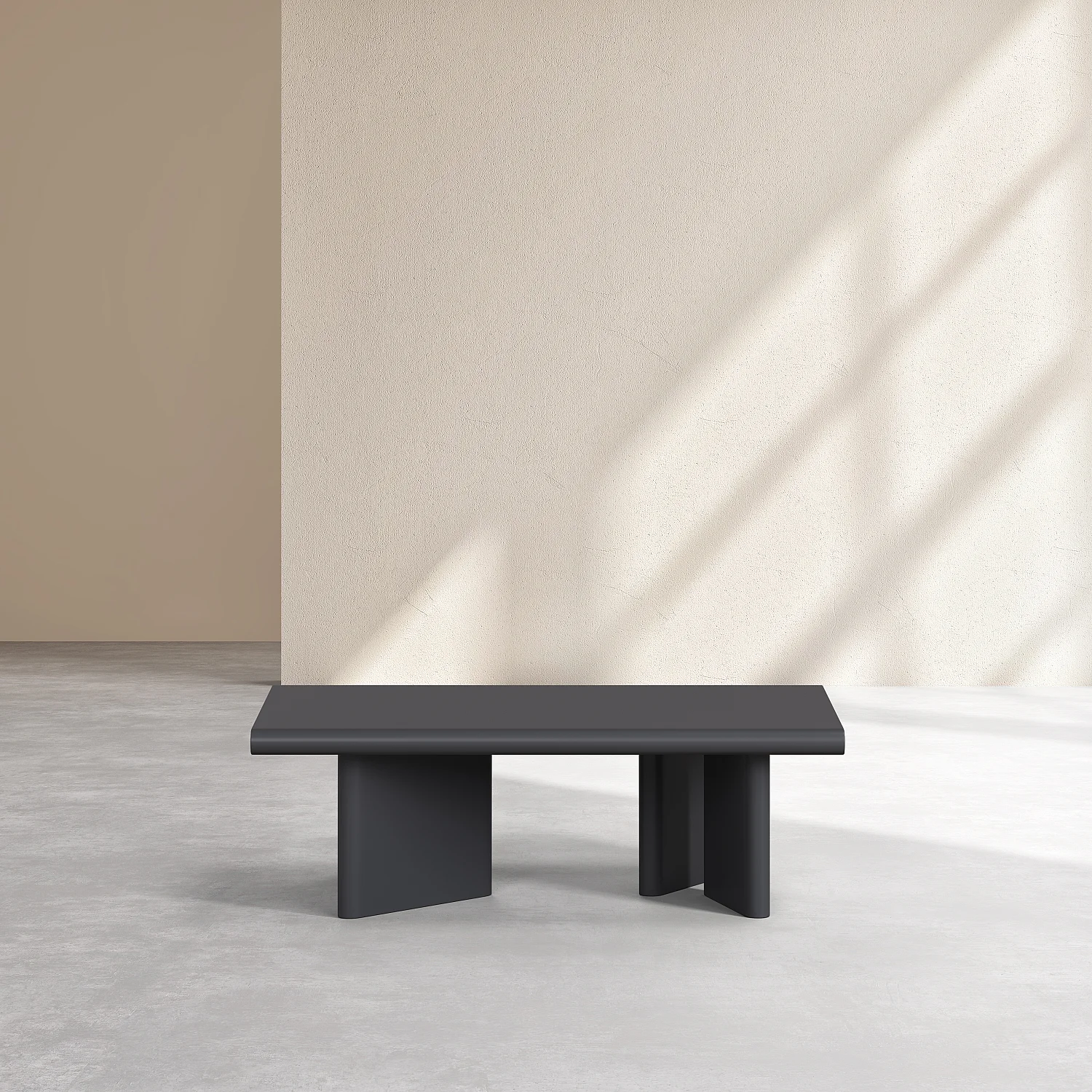Tavolino rettangolare in finitura opaca - Grigio antracite - 2