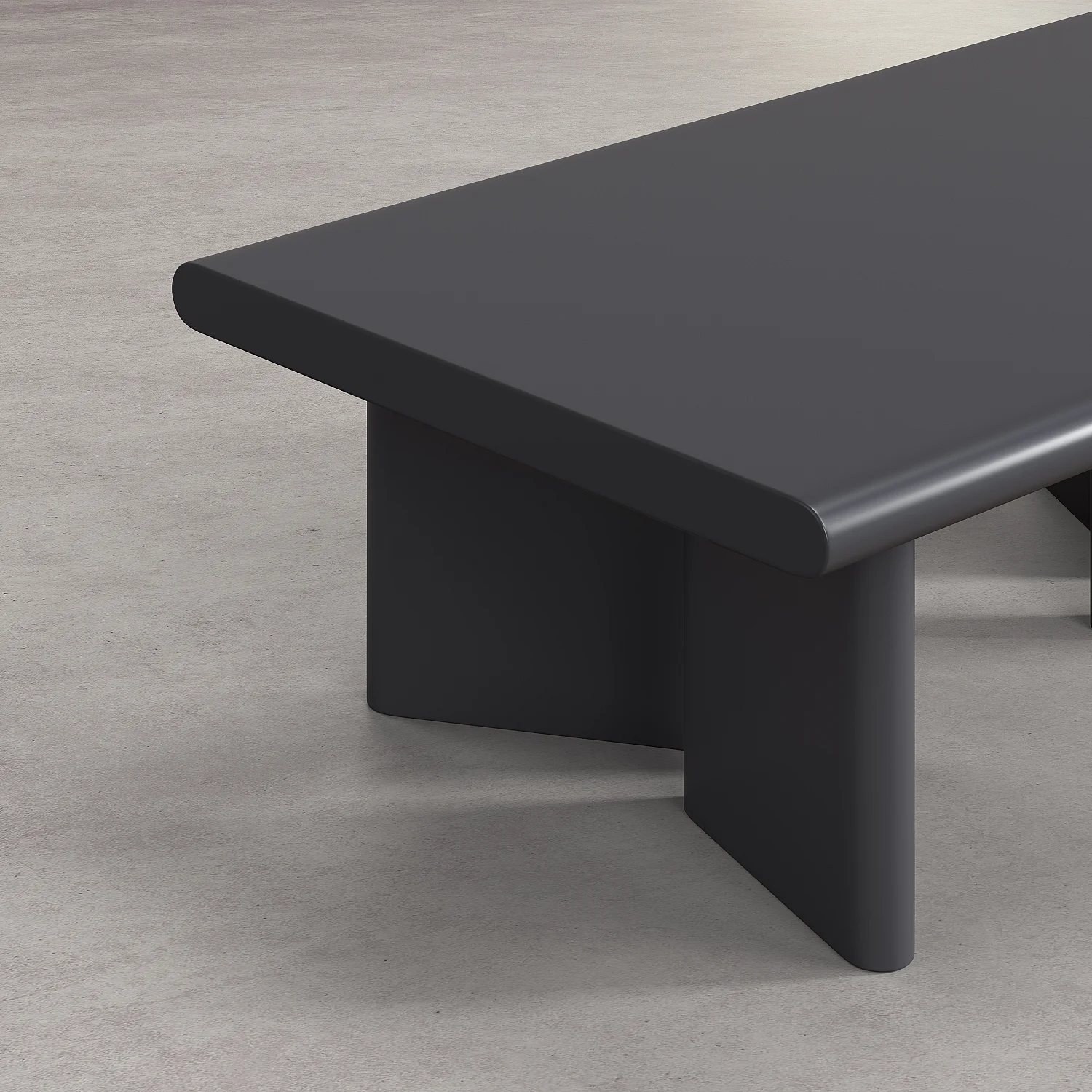 Tavolino rettangolare in finitura opaca - Grigio antracite - 4