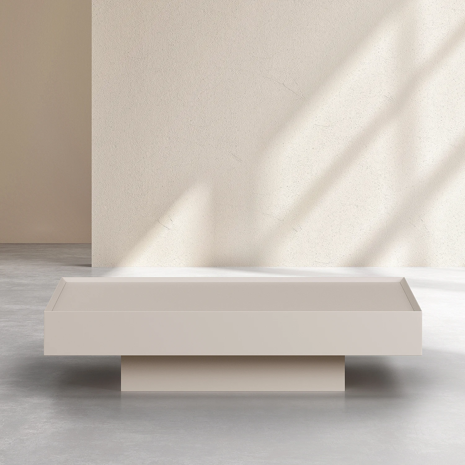 Mesa de centro com gaveta deslizante - Cinza argila - 2