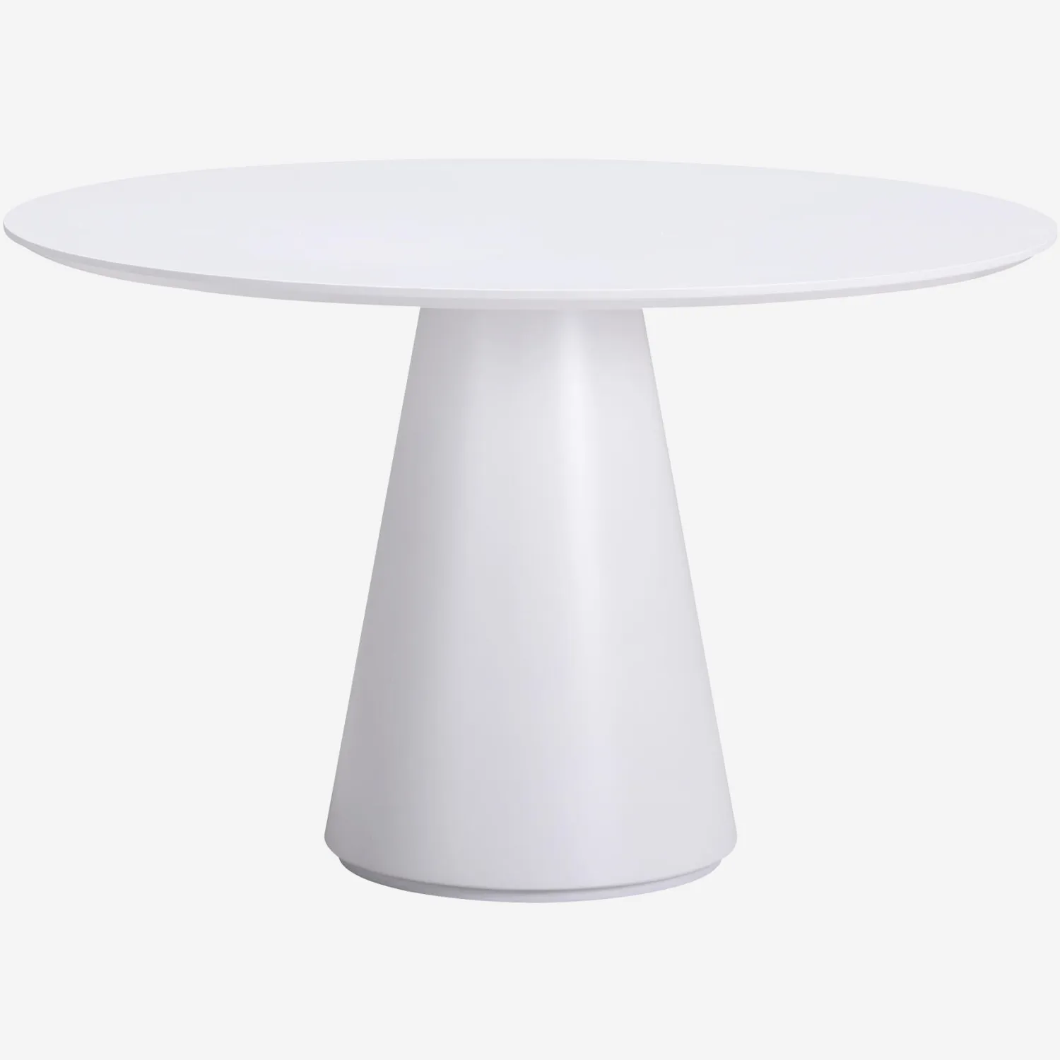 Table ronde finition mate - Blanc