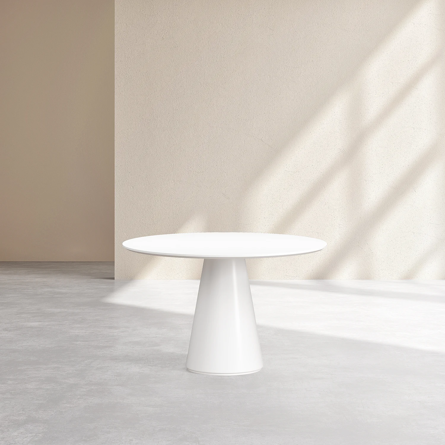 Matte ronde tafel - Wit - 2