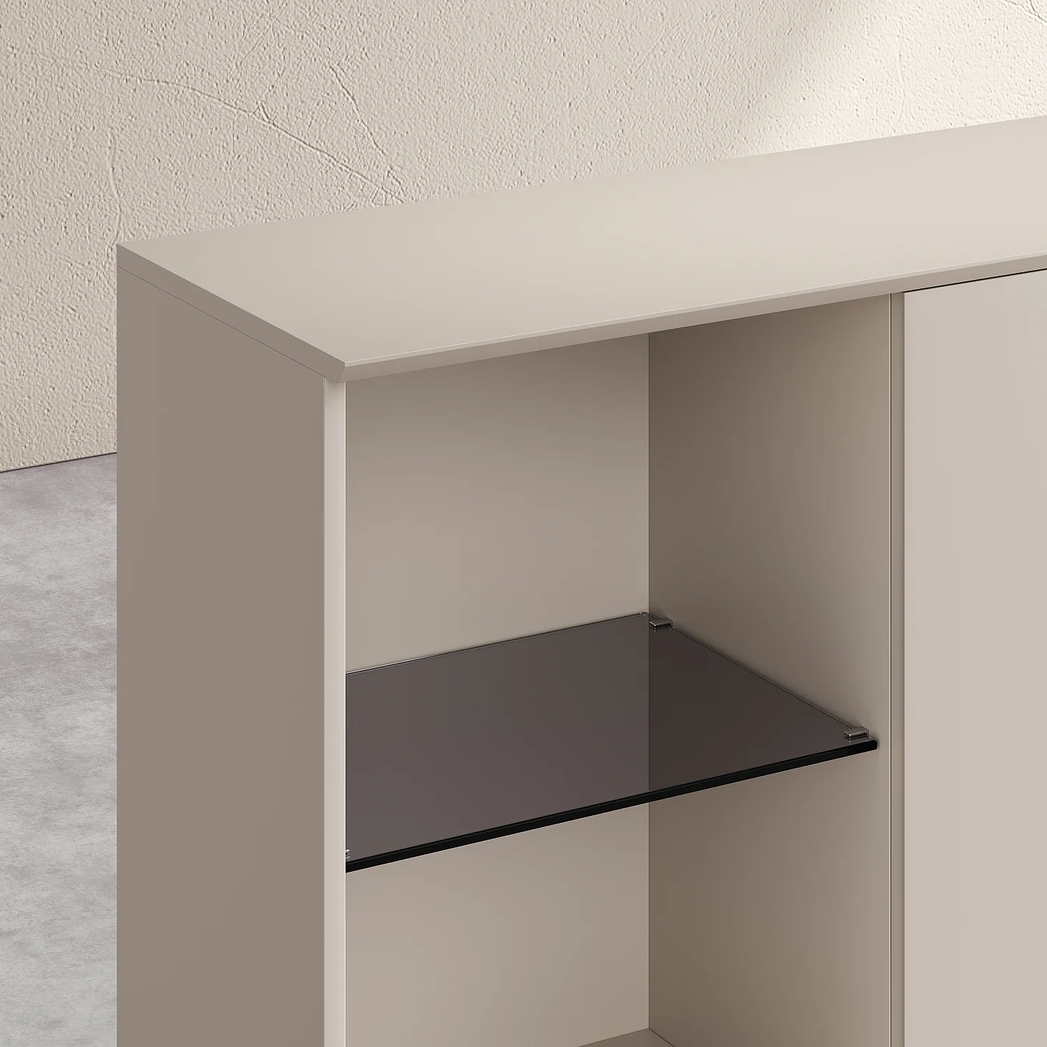 Buffet met 3 deuren en metalen poten - Crème - 4