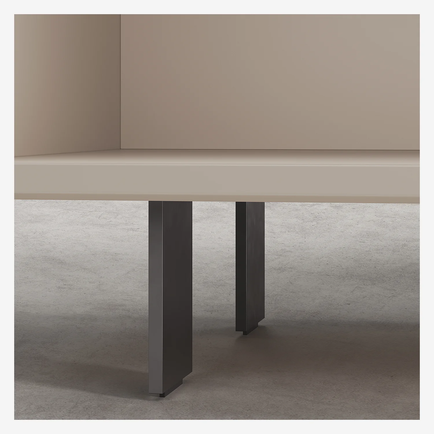 Buffet met 3 deuren en metalen poten - Crème - 7