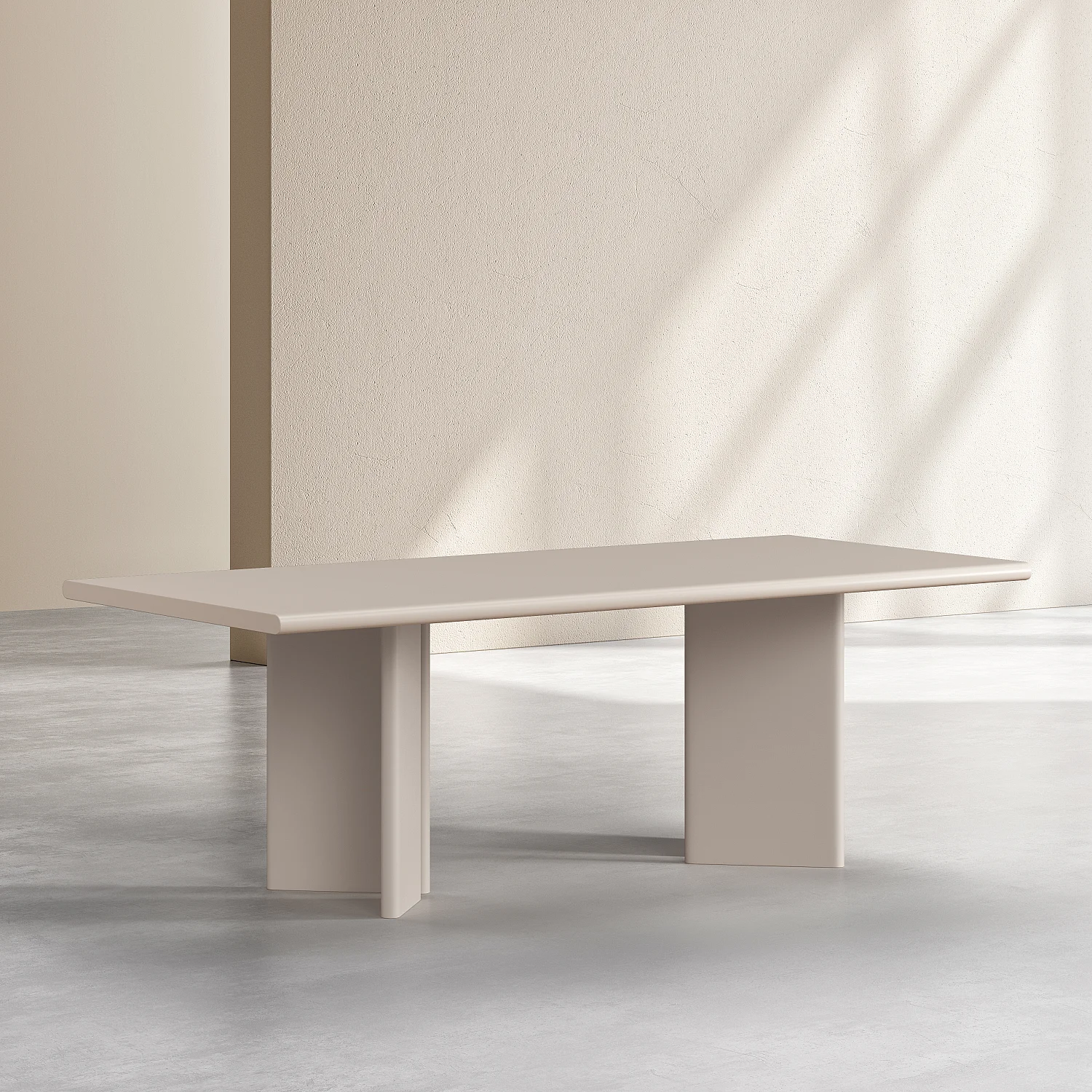 Rechteckiger Tisch in mattem Finish - Creme - 5