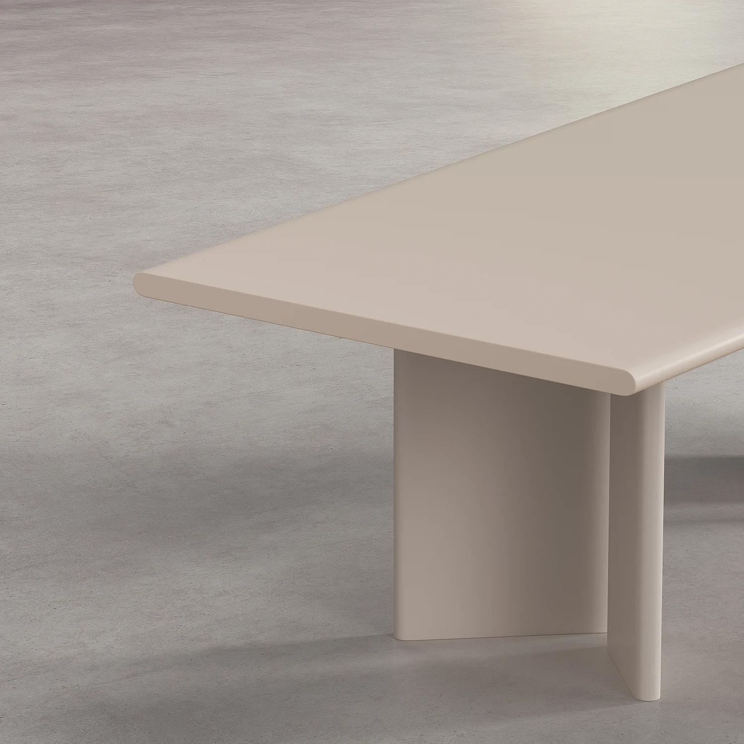 Rechteckiger Tisch in mattem Finish - Creme - 4