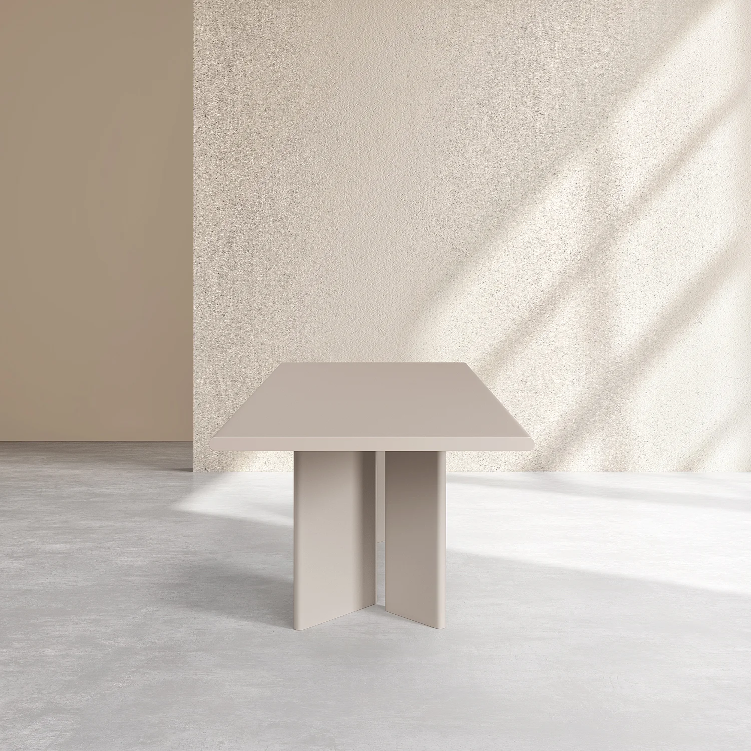 Rechteckiger Tisch in mattem Finish - Creme - 7