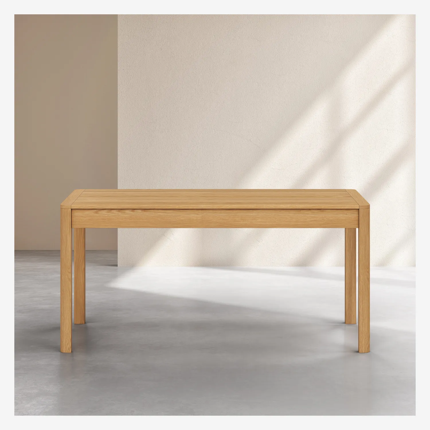 Table rectangulaire extensible en chêne - Naturel - Design by Hélèna Pille - 1