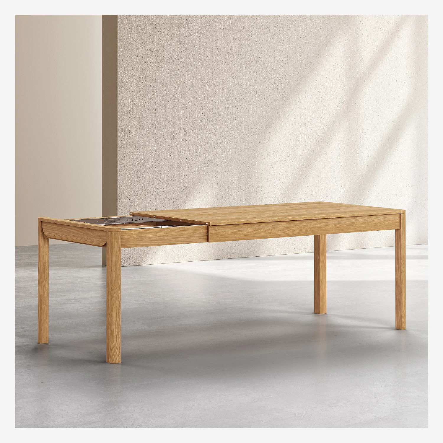 Table rectangulaire extensible en chêne - Naturel - Design by Hélèna Pille - 10