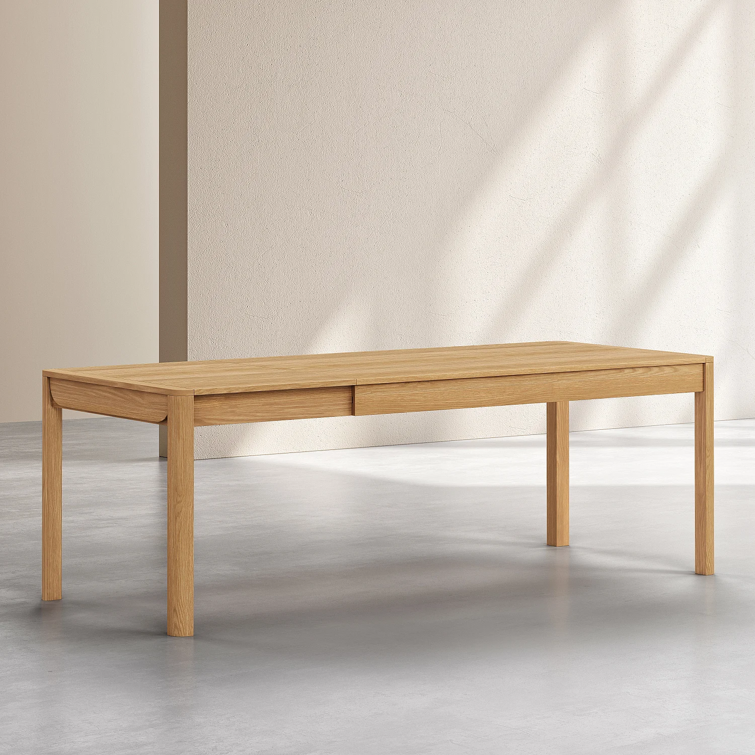 Table rectangulaire extensible en chêne - Naturel - Design by Hélèna Pille - 9