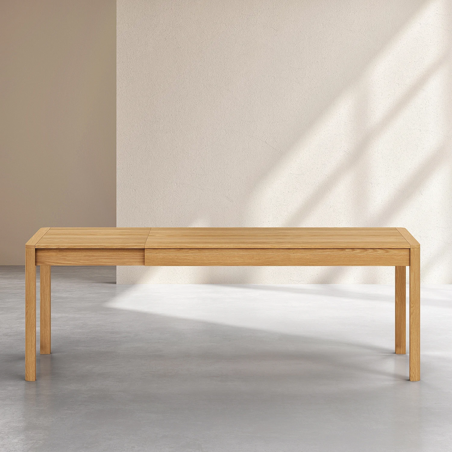 Table rectangulaire extensible en chêne - Naturel - Design by Hélèna Pille - 8