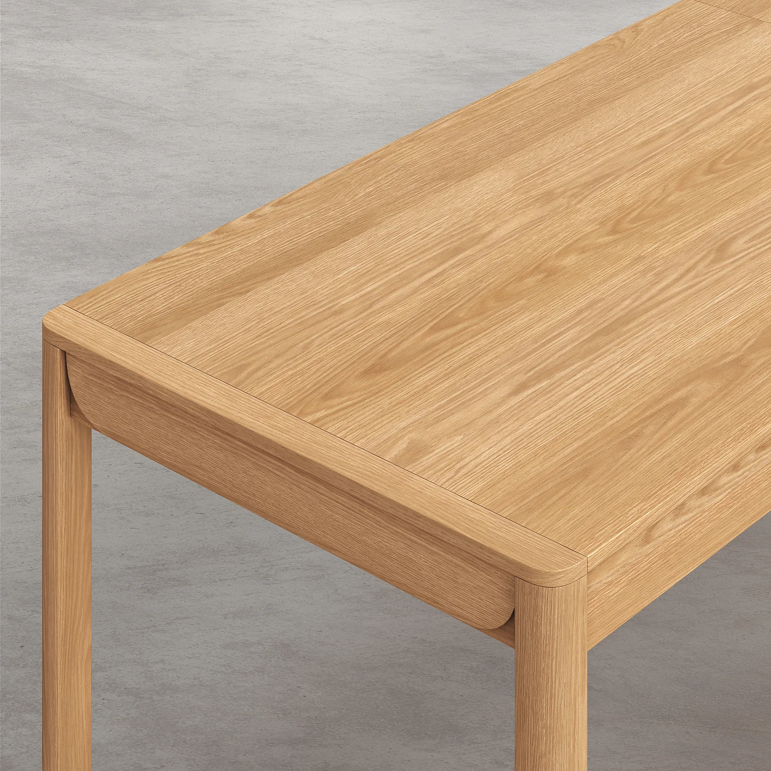 Table rectangulaire extensible en chêne - Naturel - Design by Hélèna Pille - 4