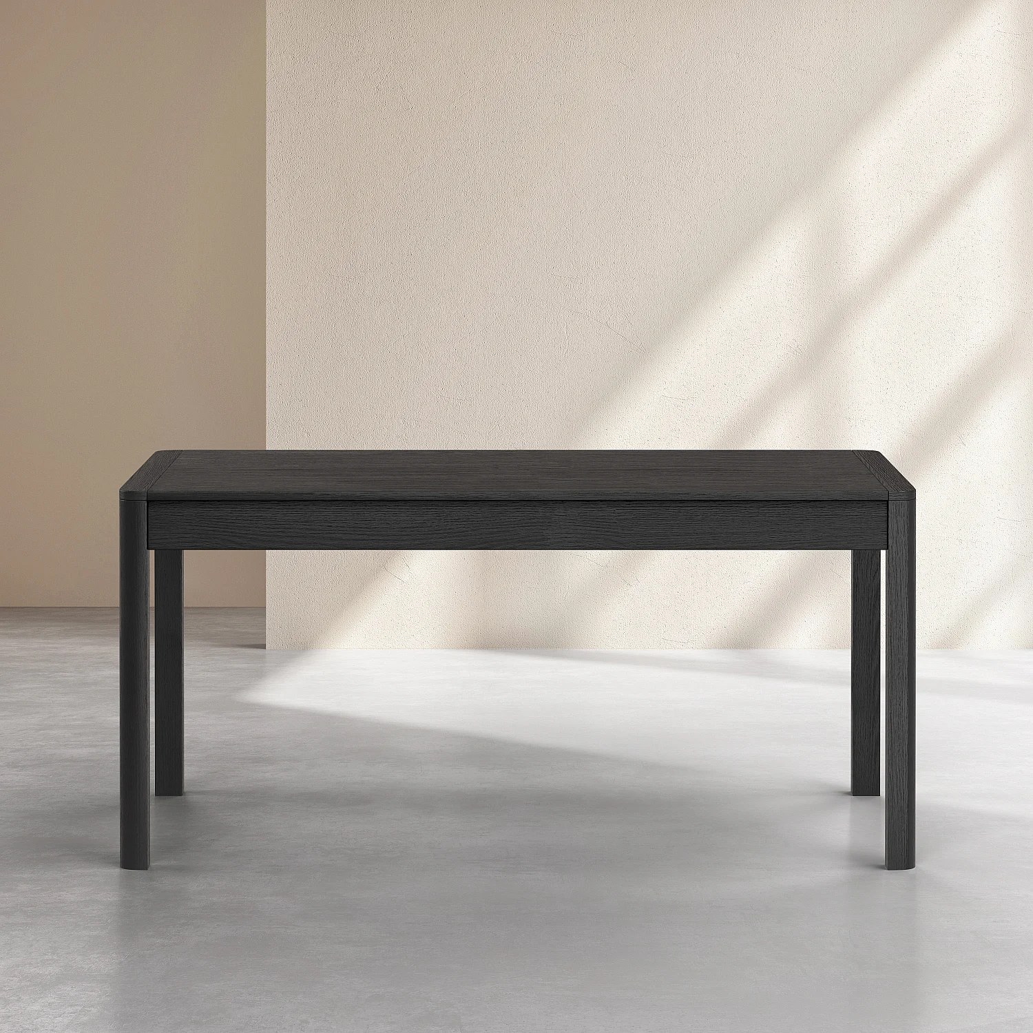 Table rectangulaire extensible en frêne - Noir - Design by Hélèna Pille - 2