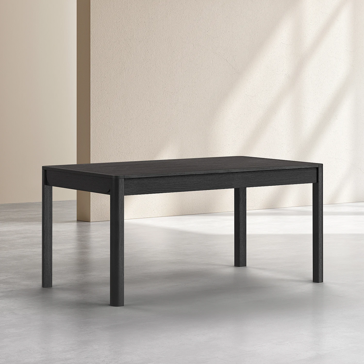 Table rectangulaire extensible en frêne - Noir - Design by Hélèna Pille - 6