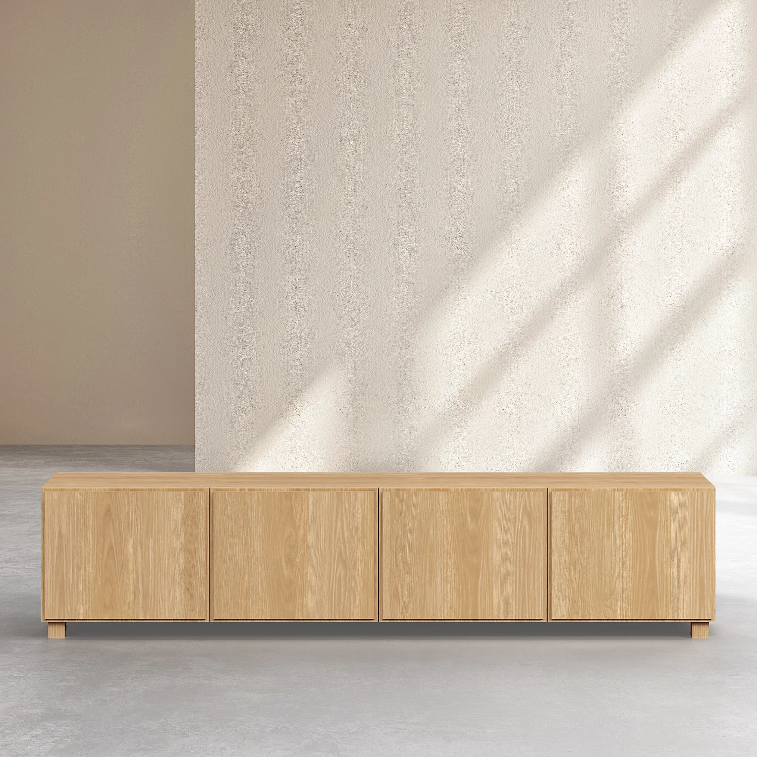 Meuble TV 4 portes en chêne - Naturel - Design by Hélèna Pille - 2