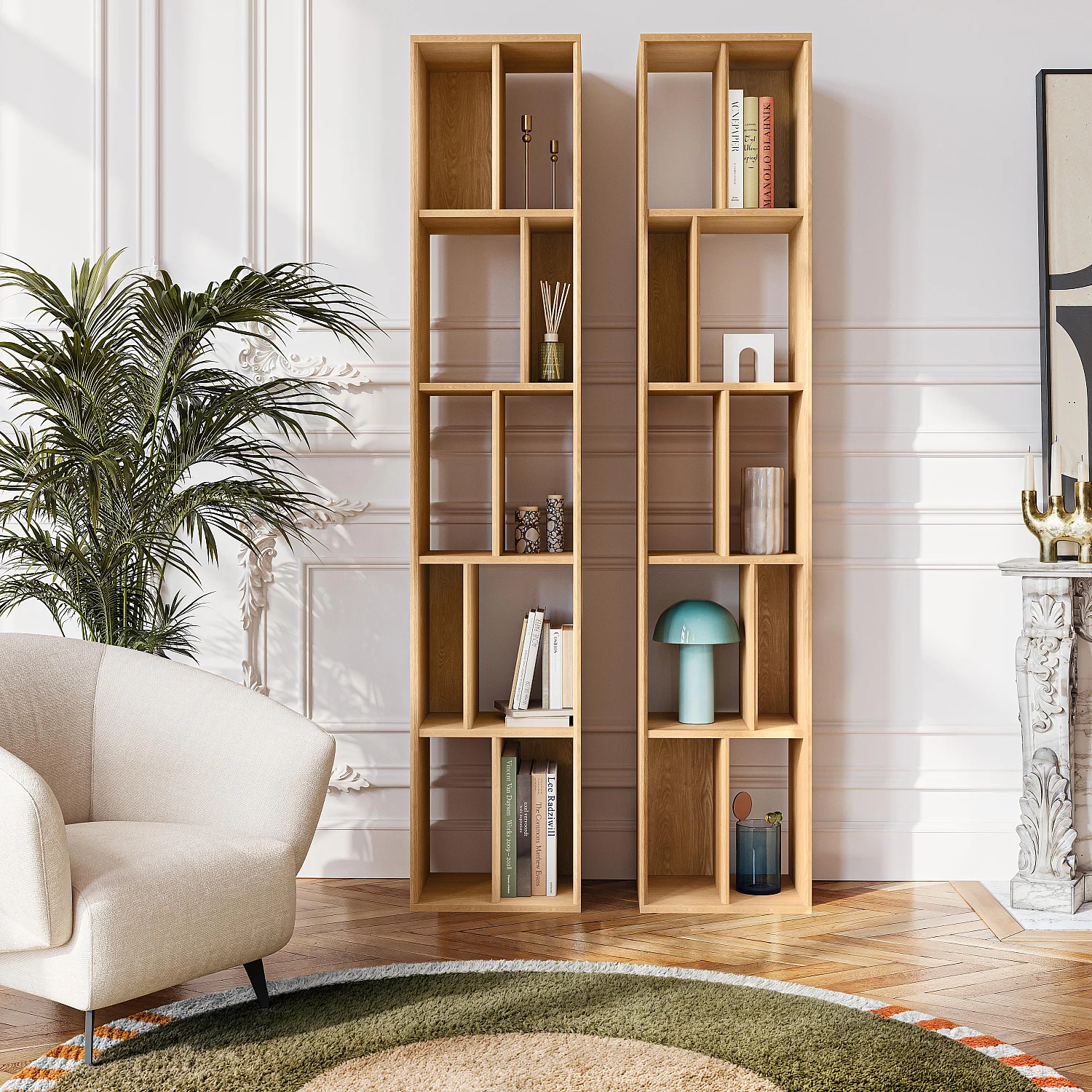 Petite bibliothèque en chêne - Naturel - Design by Hélèna Pille - 1