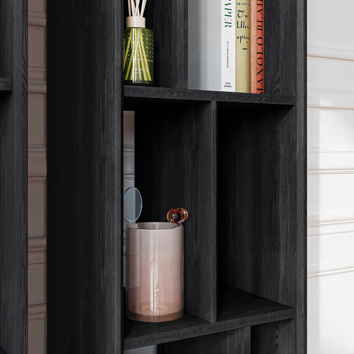 Petite bibliothèque en frêne - Noir - Design by Hélèna Pille - 1