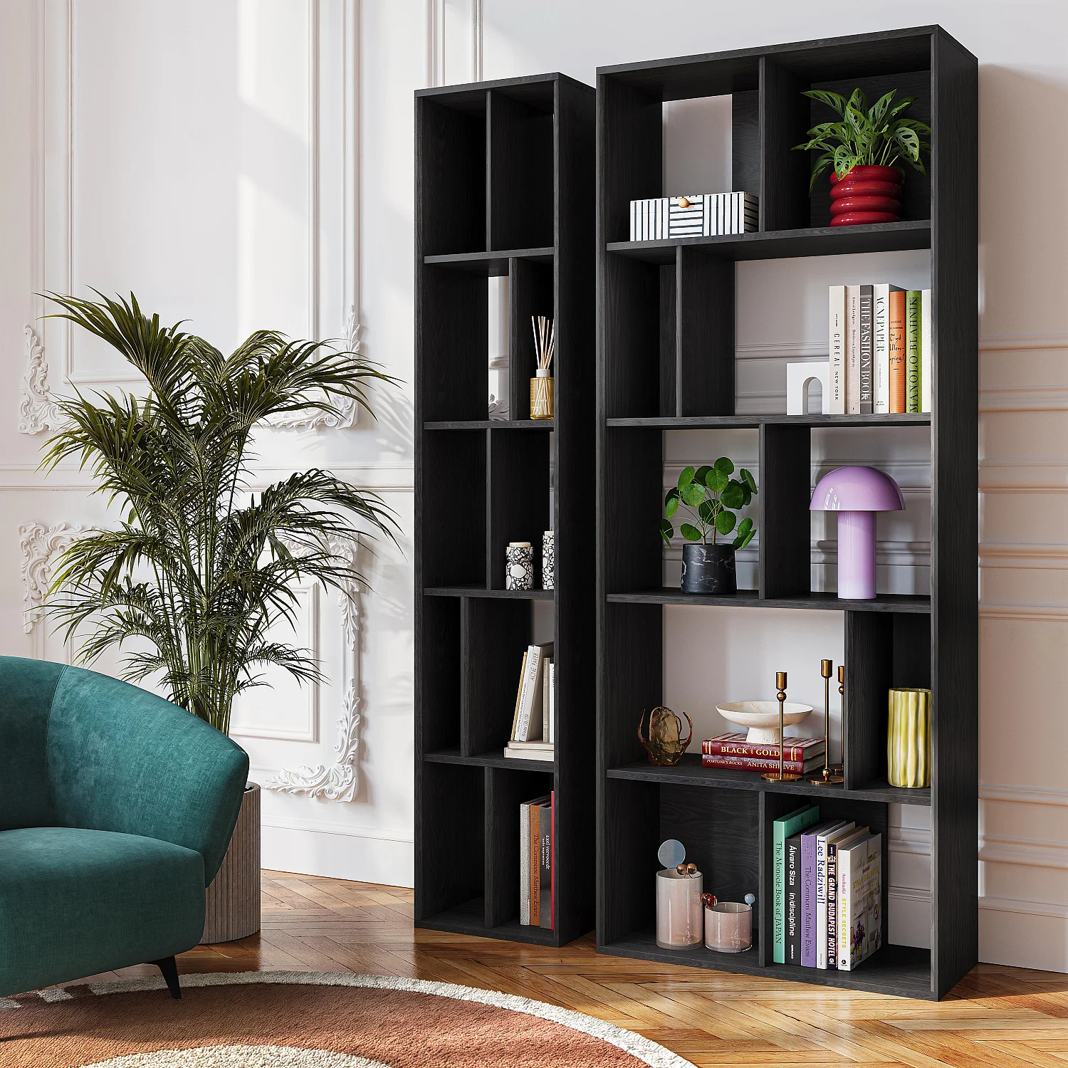 Bibliothèque en frêne - Noir - Design by Hélèna Pille - 7