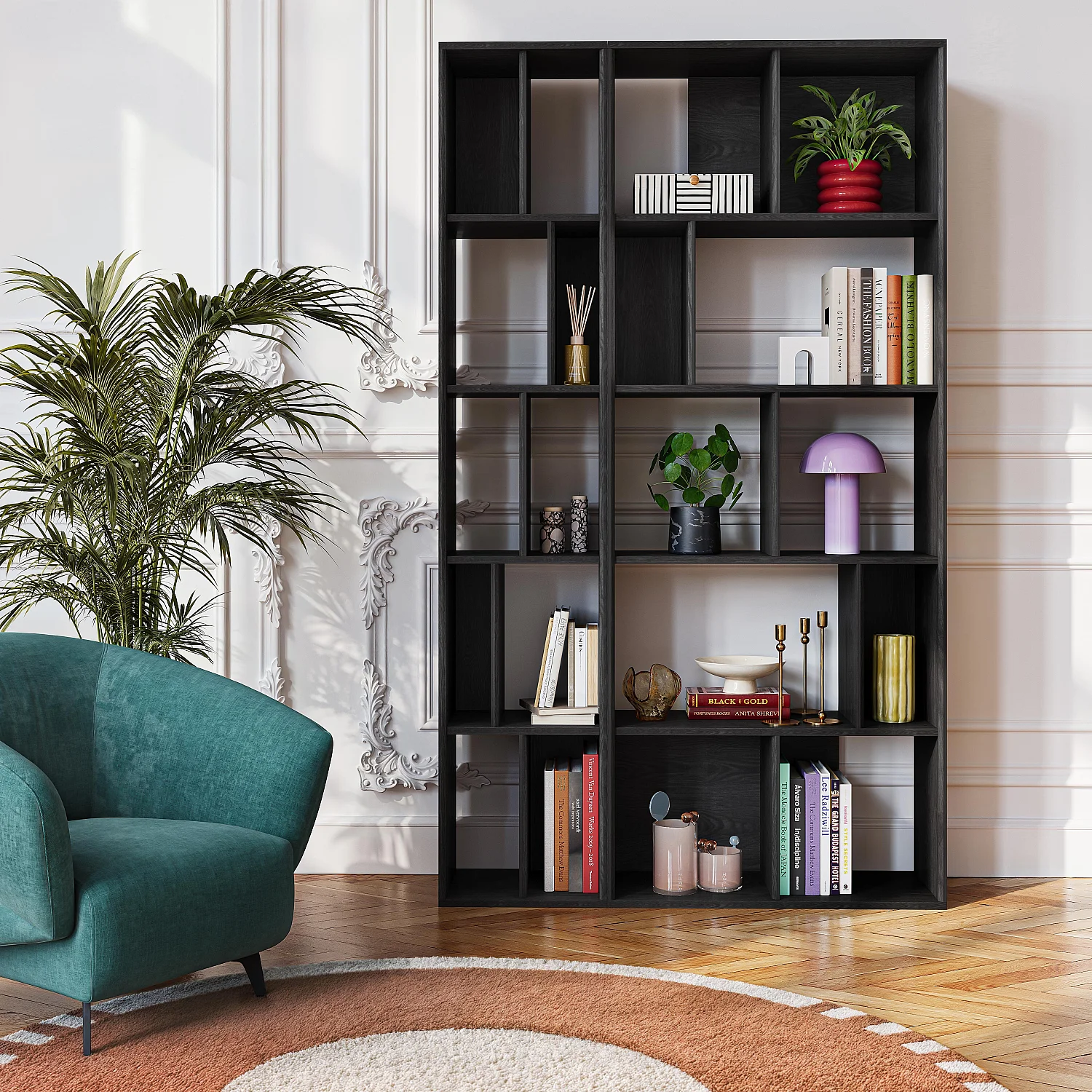 Bibliothèque en frêne - Noir - Design by Hélèna Pille - 8