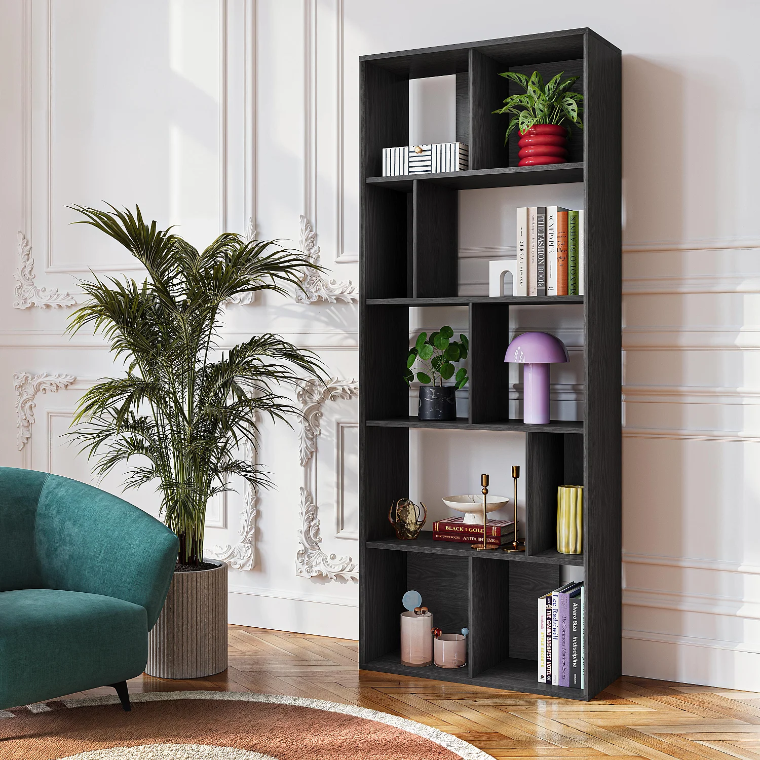 Bibliothèque en frêne - Noir - Design by Hélèna Pille - 1