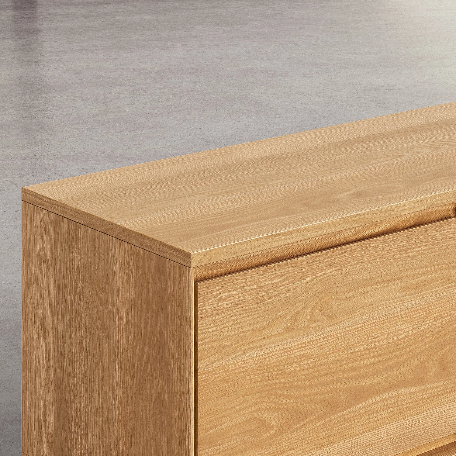 Buffet mit 2 Türen und 2 Schubladen aus Eiche und Schwarzem Metall - Natürlich - Design von Helena Pille - 9