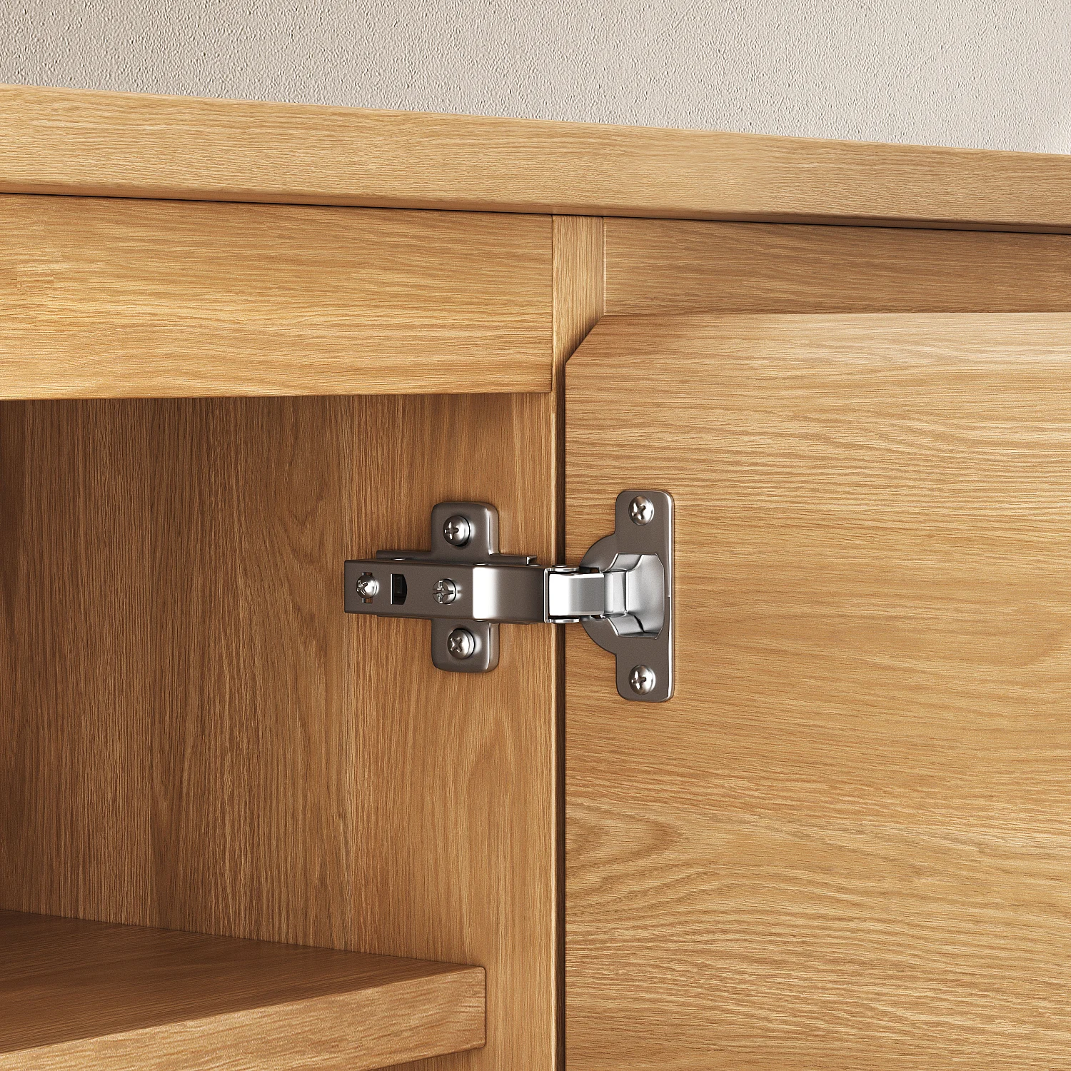 Buffet mit 2 Türen und 2 Schubladen aus Eiche und Schwarzem Metall - Natürlich - Design von Helena Pille - 10