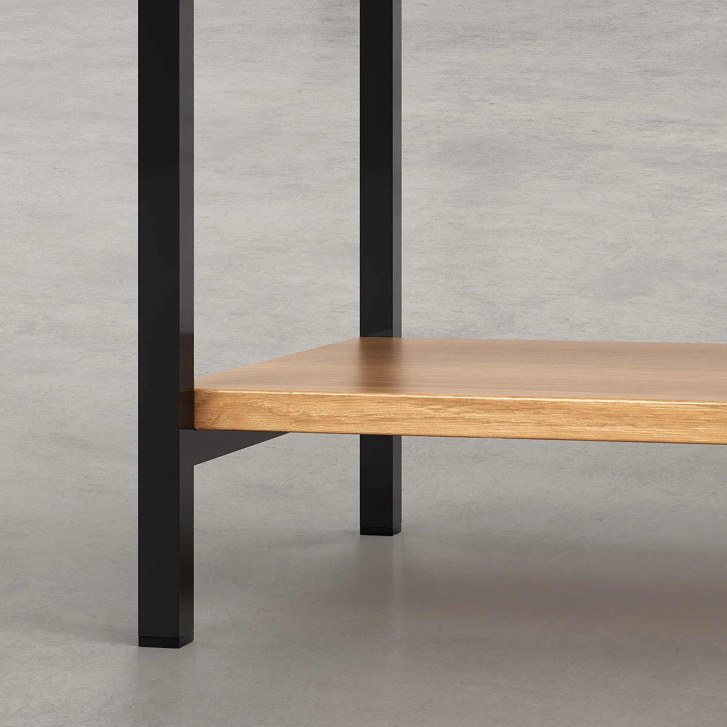 Buffet mit 2 Türen und 2 Schubladen aus Eiche und Schwarzem Metall - Natürlich - Design von Helena Pille - 4