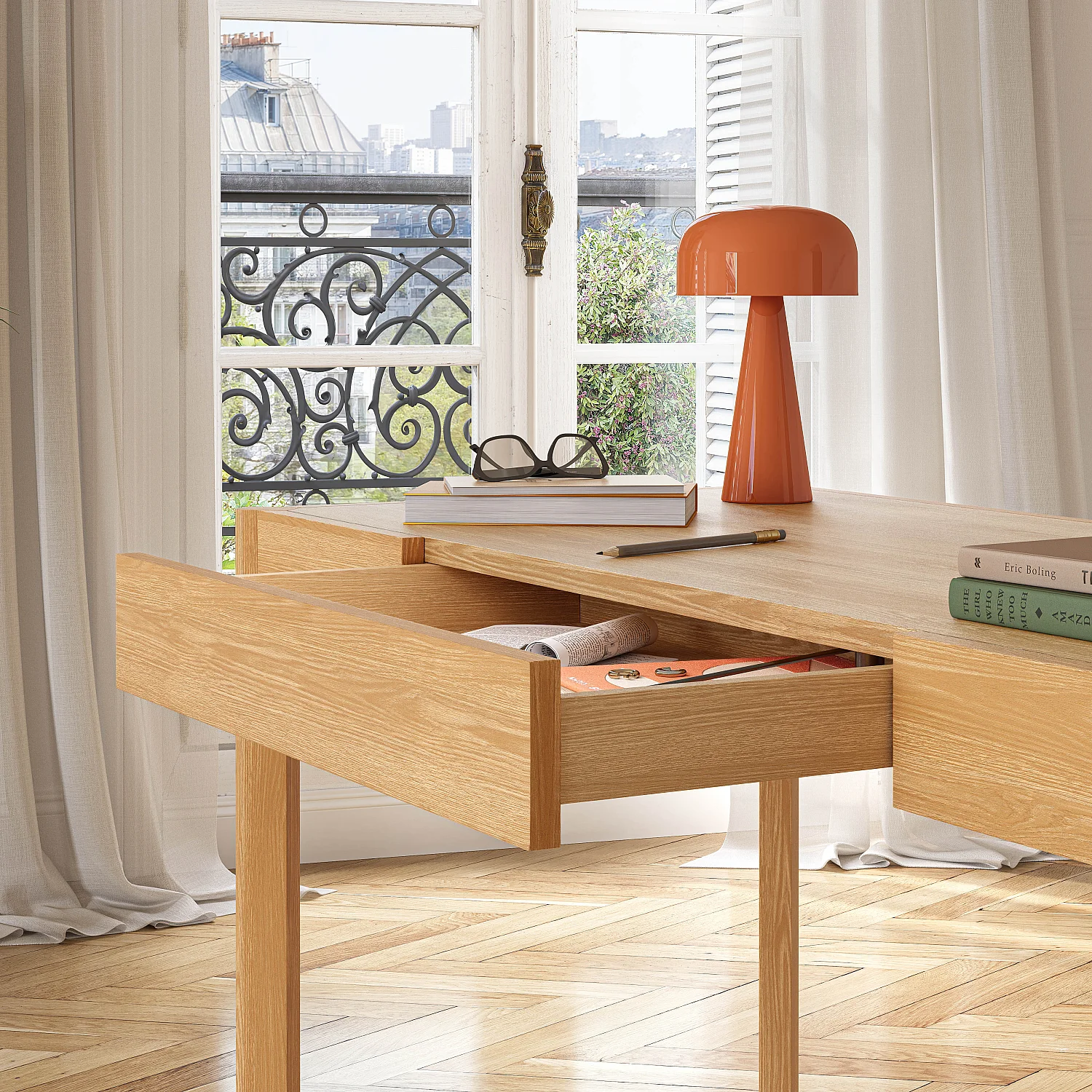 Bureau en chêne - Naturel - Design by Hélèna Pille - 6