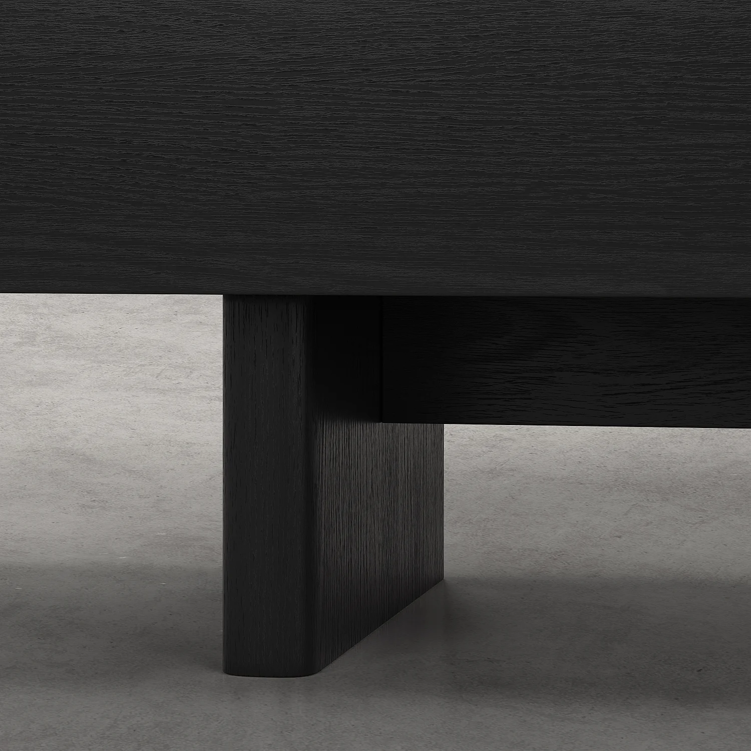 Buffet bas 3 portes en frêne - Noir - Design by Hélèna Pille - 7