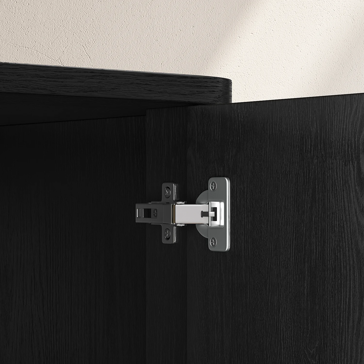 Buffet haut 2 portes en frêne - Noir - Design by Hélèna Pille - 9