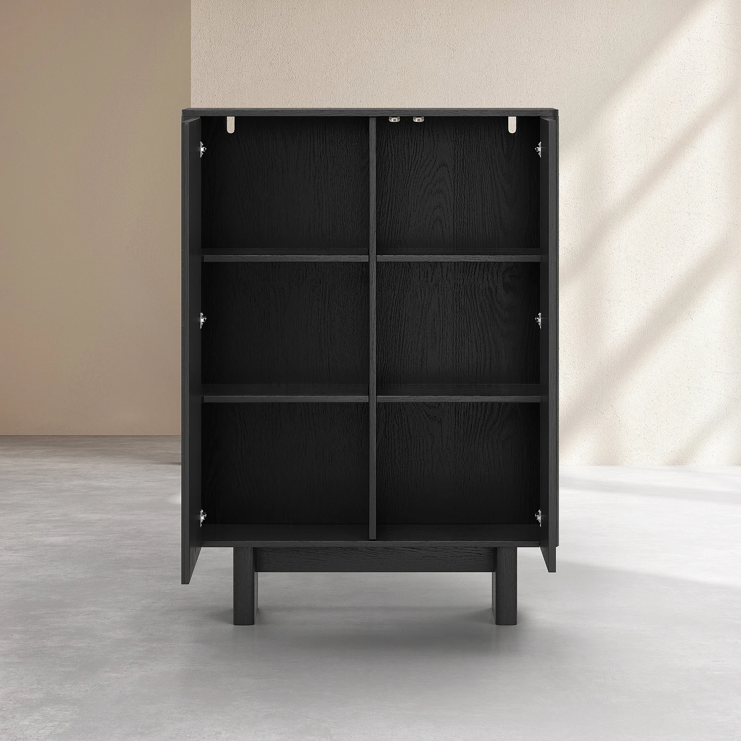 Hoher Schrank mit 2 Türen aus Esche - Schwarz - Design by Hélèna Pille - 11