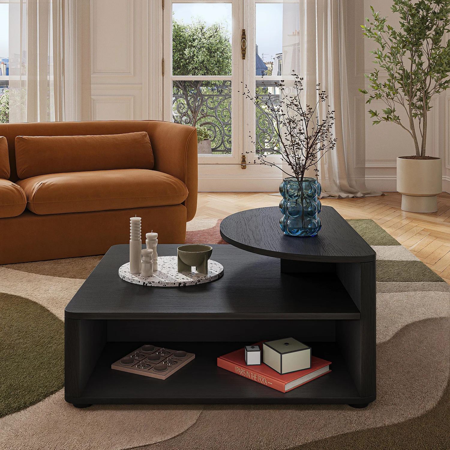 Table basse en frêne - Noir - Design by Hélèna Pille - 3