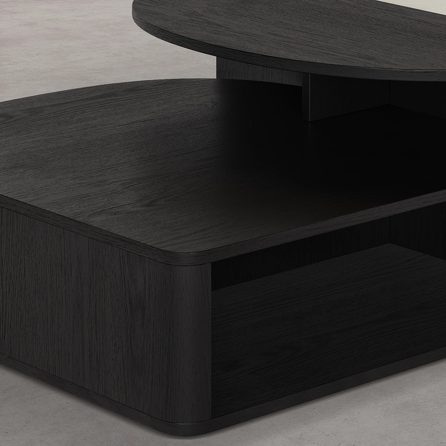 Table basse en frêne - Noir - Design by Hélèna Pille - 4