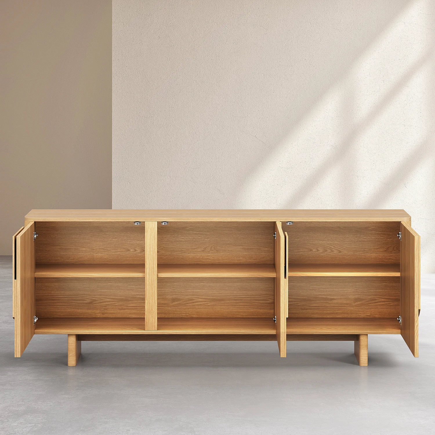 Buffet bas 3 portes en chêne - Naturel - Design by Hélèna Pille - 10