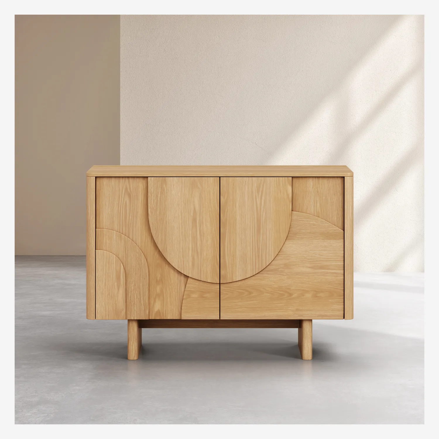 Buffet bas 2 portes en chêne - Naturel - Design by Hélèna Pille - 1