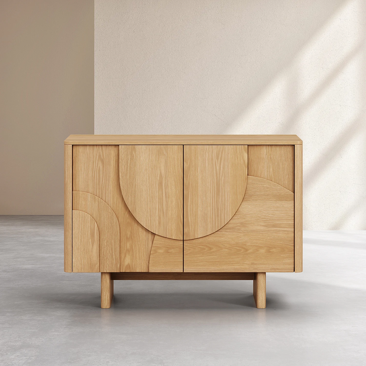 Buffet bas 2 portes en chêne - Naturel - Design by Hélèna Pille - 2