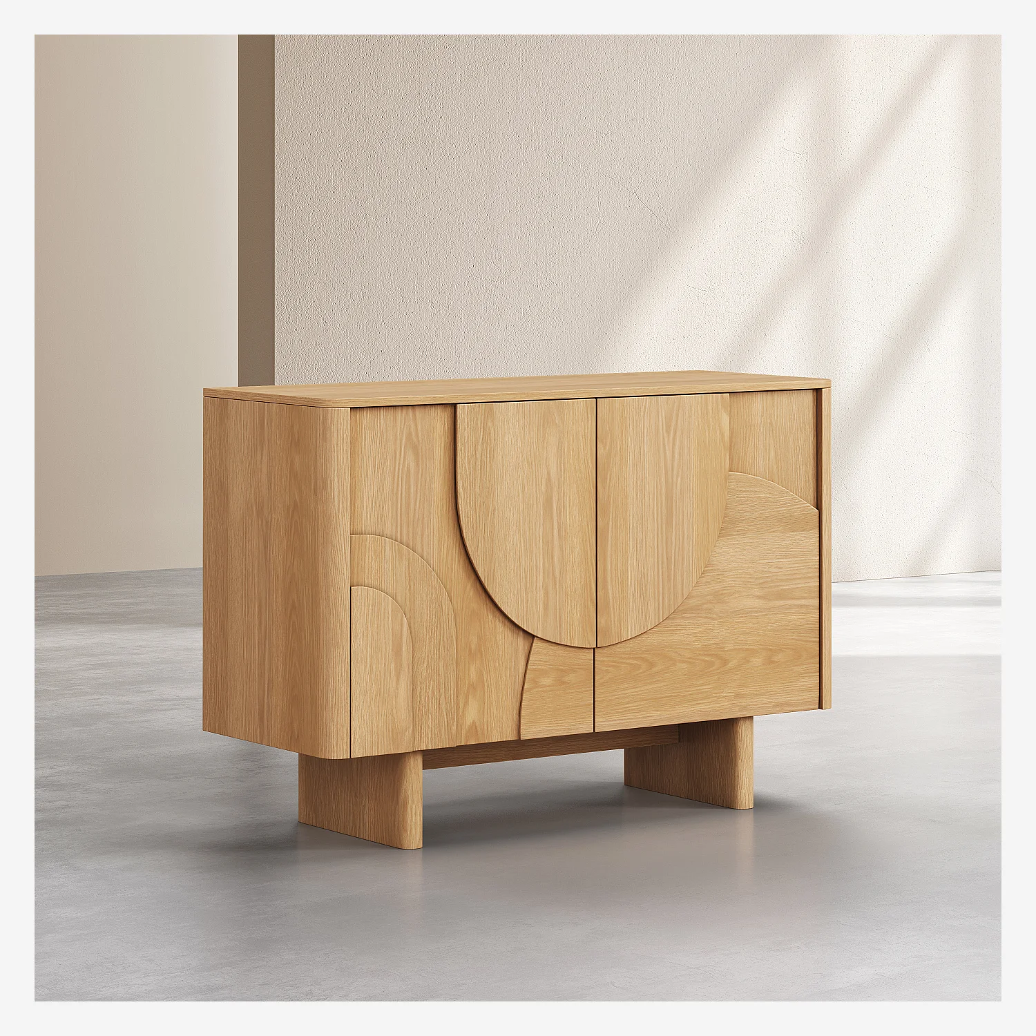 Buffet bas 2 portes en chêne - Naturel - Design by Hélèna Pille - 6