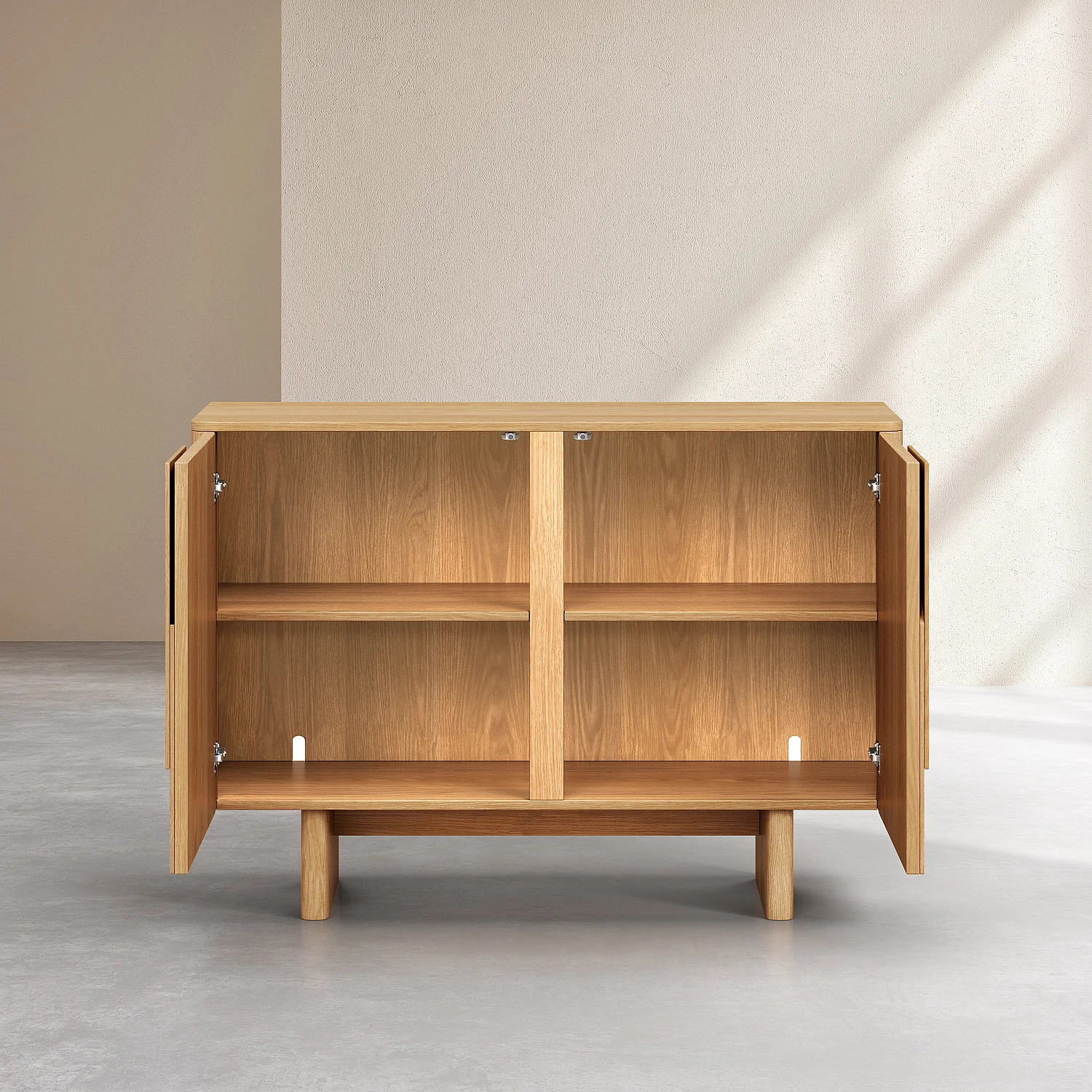 Buffet bas 2 portes en chêne - Naturel - Design by Hélèna Pille - 9