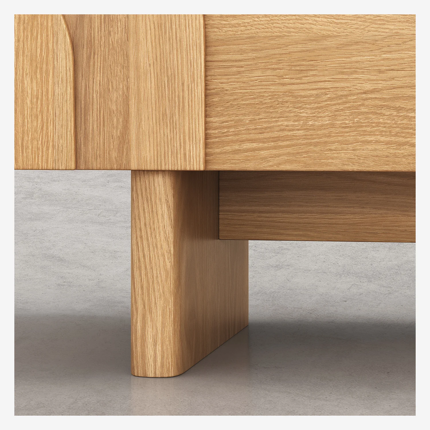 Meuble TV 3 tiroirs en chêne - Naturel - Design by Hélèna Pille - 10