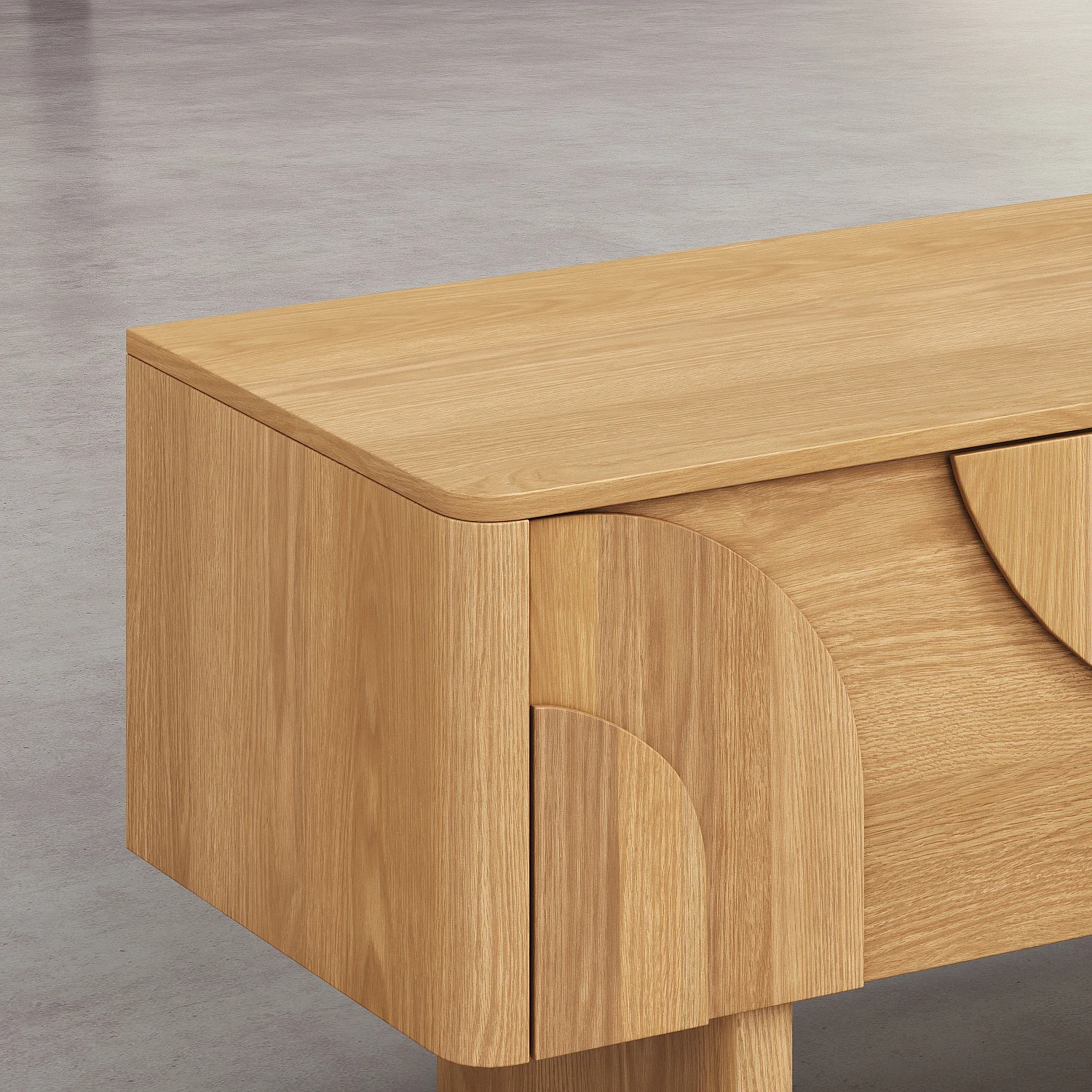 Meuble TV 3 tiroirs en chêne - Naturel - Design by Hélèna Pille - 3