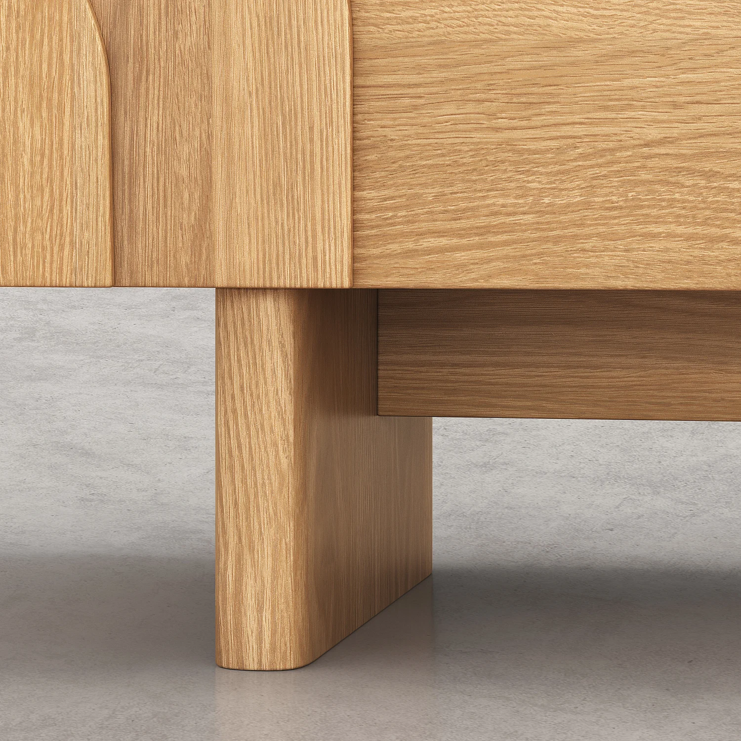 Meuble TV 3 tiroirs en chêne - Naturel - Design by Hélèna Pille - 10