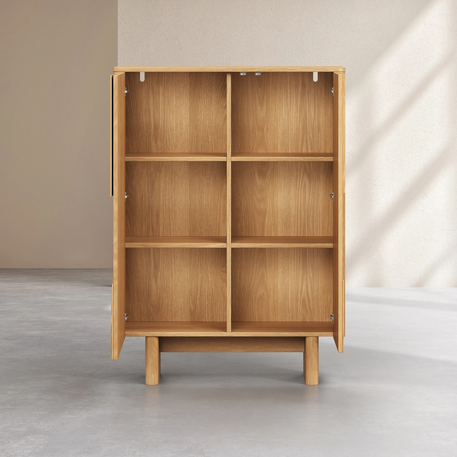 Buffet haut 2 portes en chêne - Naturel - Design by Hélèna Pille - 9