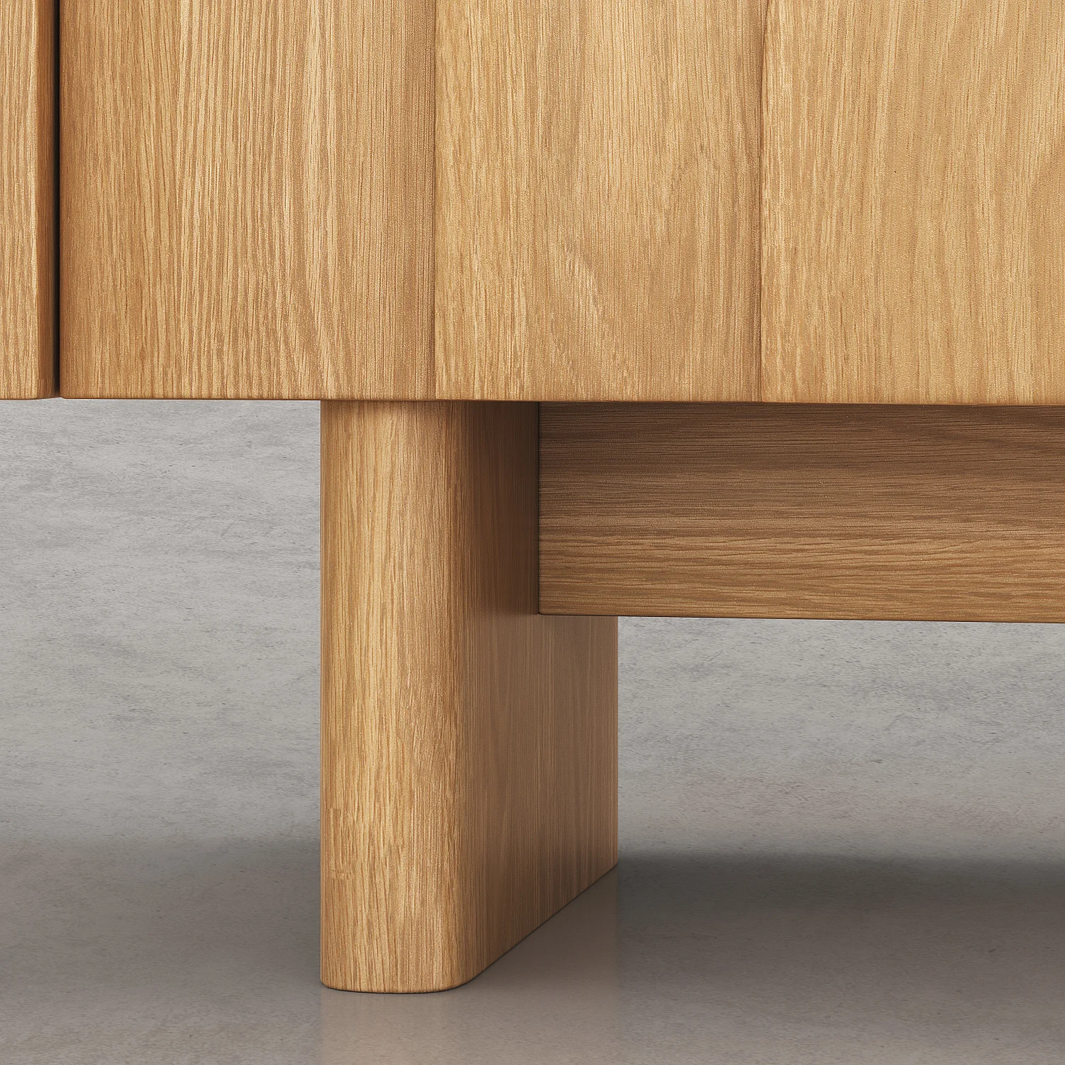 Buffet haut 2 portes en chêne - Naturel - Design by Hélèna Pille - 7