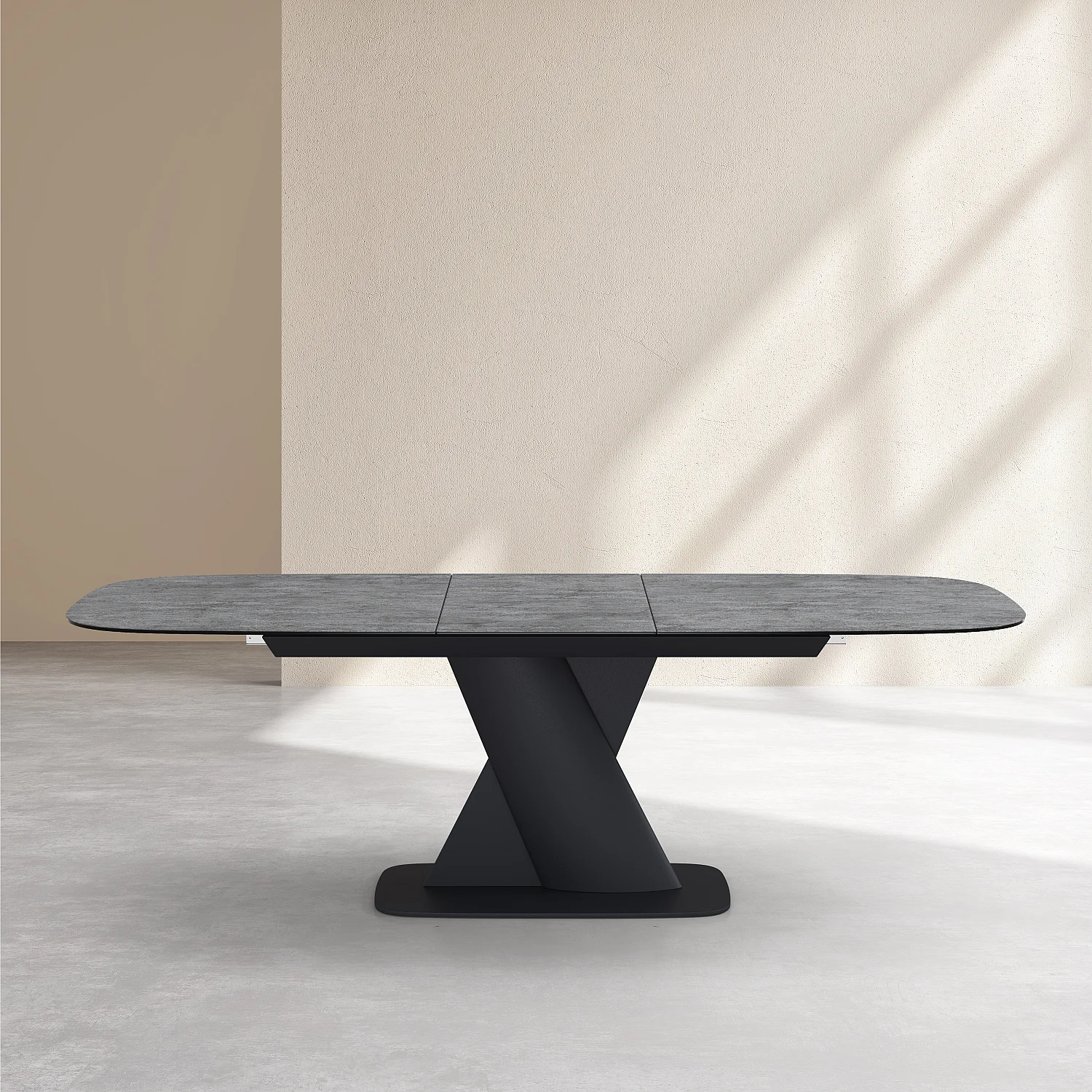 Tavolo rettangolare allungabile in ceramica - Grigio minerale - 11