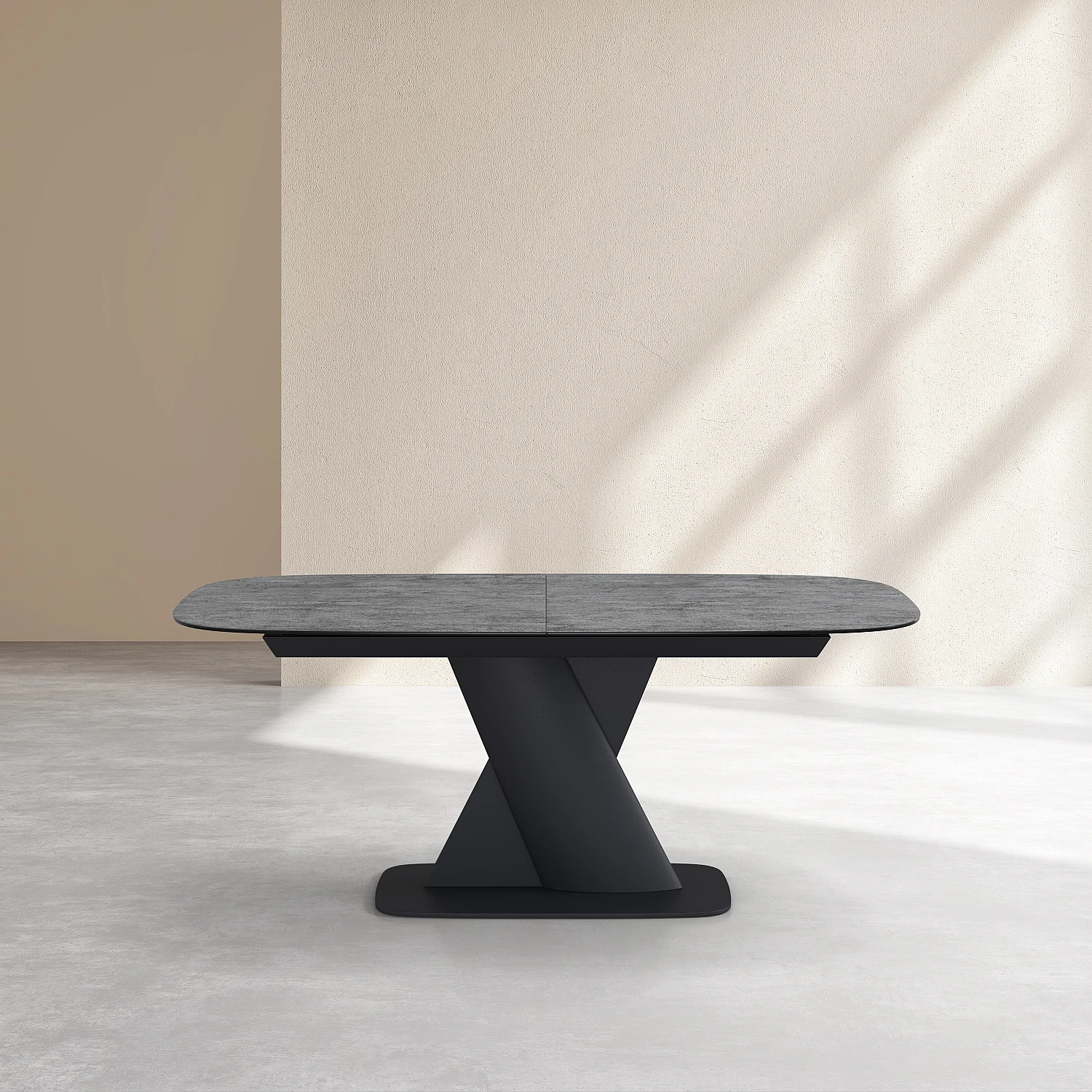 Tavolo rettangolare allungabile in ceramica - Grigio minerale - 2