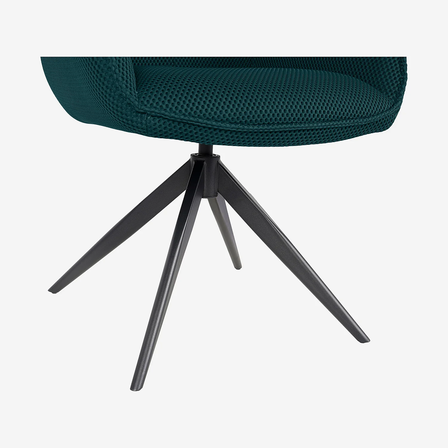 ARZANA Esszimmerstuhl mit Metallbeinen und Armlehnen aus 3D-Stoff, blau - 2