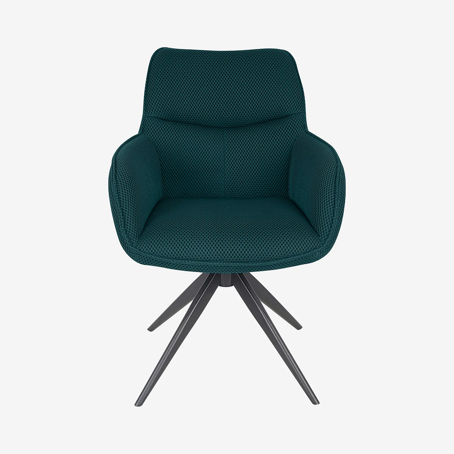 ARZANA Esszimmerstuhl mit Metallbeinen und Armlehnen aus 3D-Stoff, blau - 5