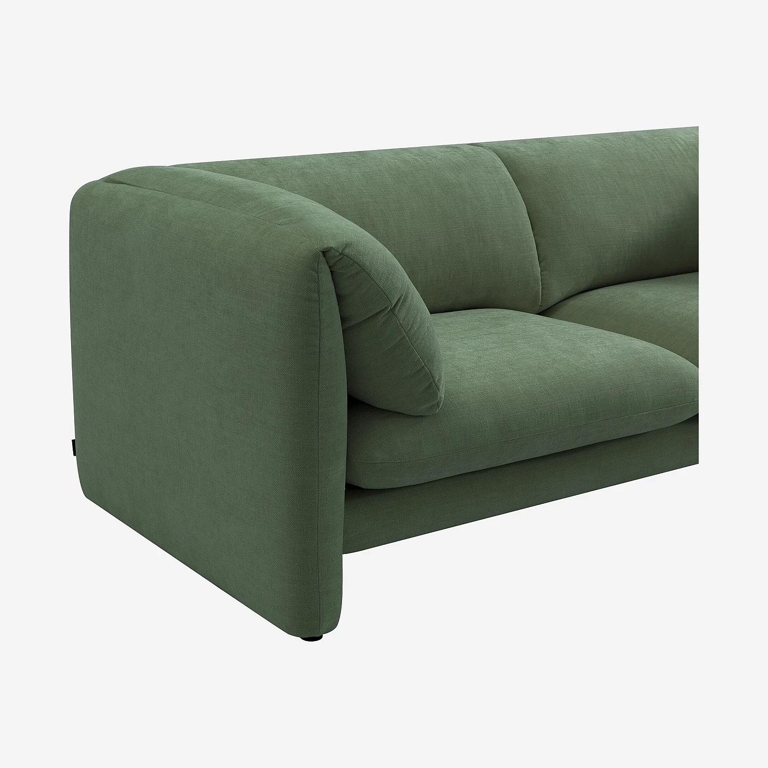 3-Sitzer-Sofa aus Stoff mit Feder gefüllter Rückenlehne - Khaki-Grün - 7