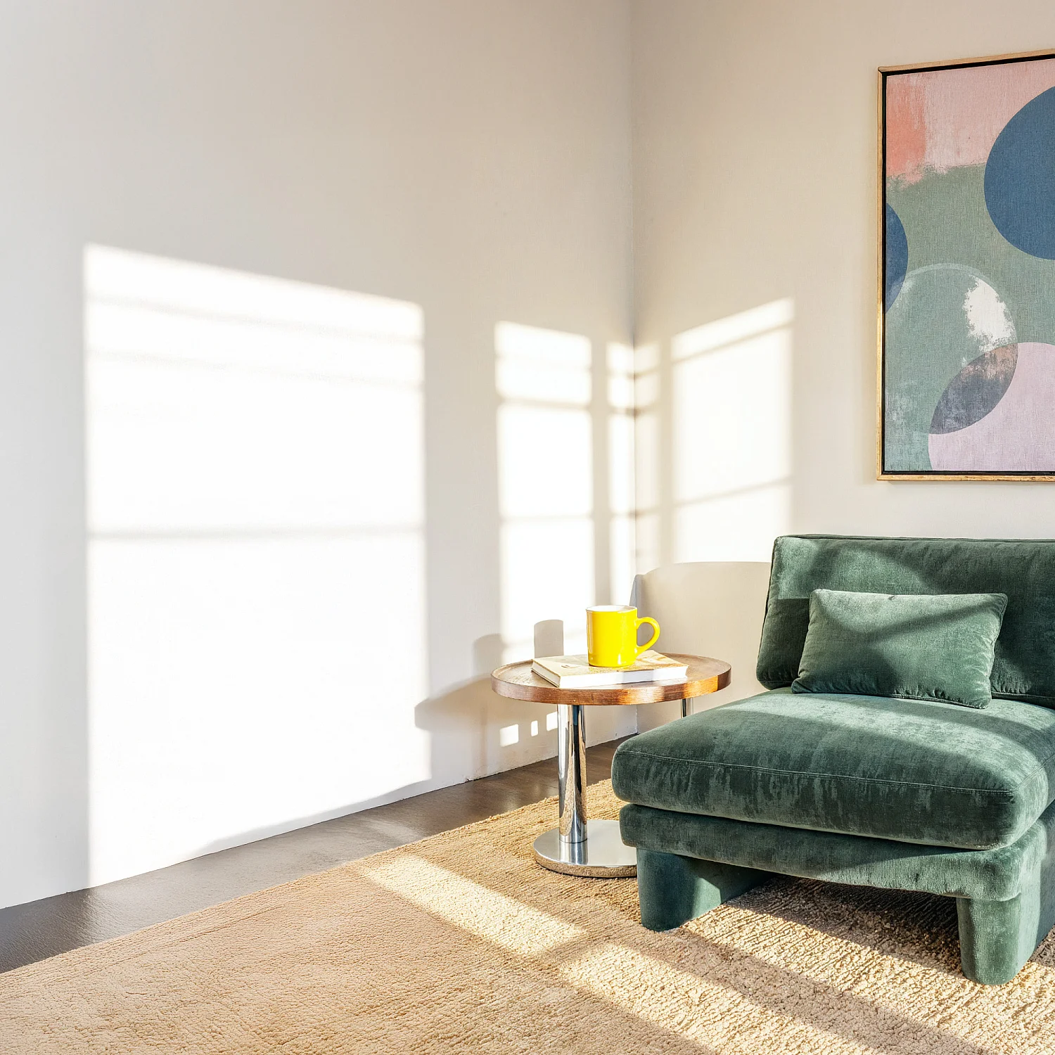 Fauteuil en tissu garni de plumes - Vert olive - 9